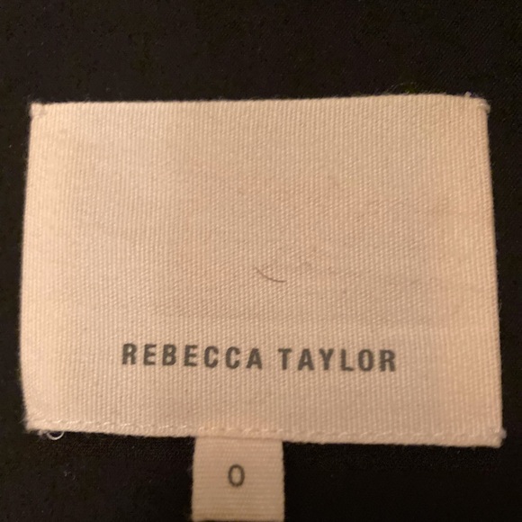 NWOT Rebecca Taylor Vest, size 0, black, lace and leather details - Picture 4 of 4